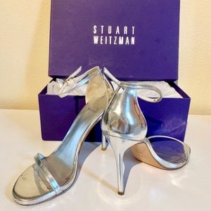 Stuart Weitzman Silver Heels